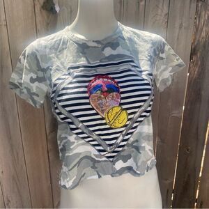 MARC JACOBS Grey Julia Verhoeven Edition Camo
Mouth T-Shirt size XS